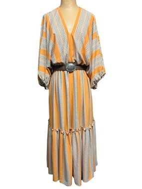 Taylor, Bubble Sleeve Elastic Waist Maxi